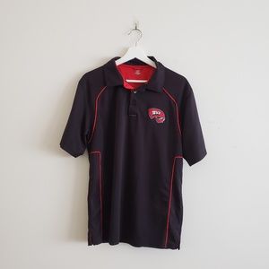 Russel Men's Black WKU Embroidered Polo Shirt